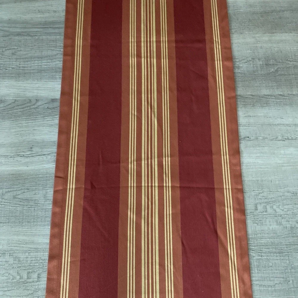 Pottery Barn Red stripe Table Runner extra long NWOT 18x108